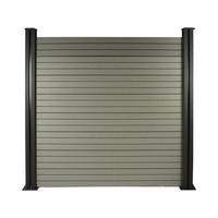 ZAUN - SICHTSCHUTZ lot de 6 lames composite de clôture - l160 cm x l25.8cm x ép. 2cm - gris Grau - Grau, Holz (1.6cm) - Habitat Garten