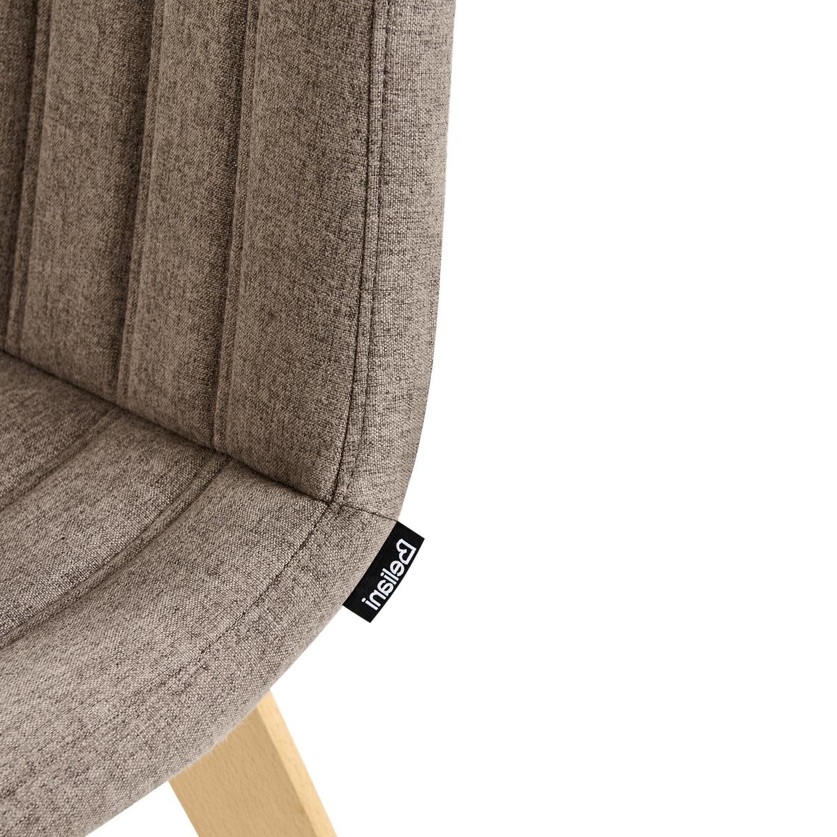 ESSZIMMERSTUHL 2er Set Stoff Braun Calgary - Braun, Textil (48/86/56cm) - Beliani