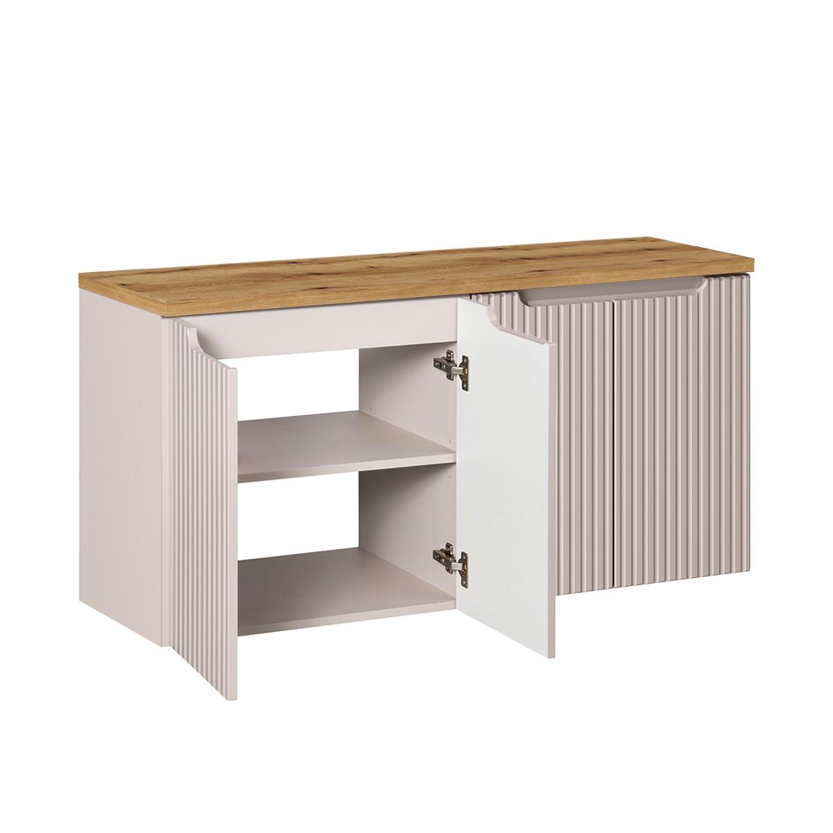 WASCHTISCHUNTERSCHRANK 120cm Riva Kaschmir - Beige, Holzwerkstoff (120/57/40cm) - Petits-meubles