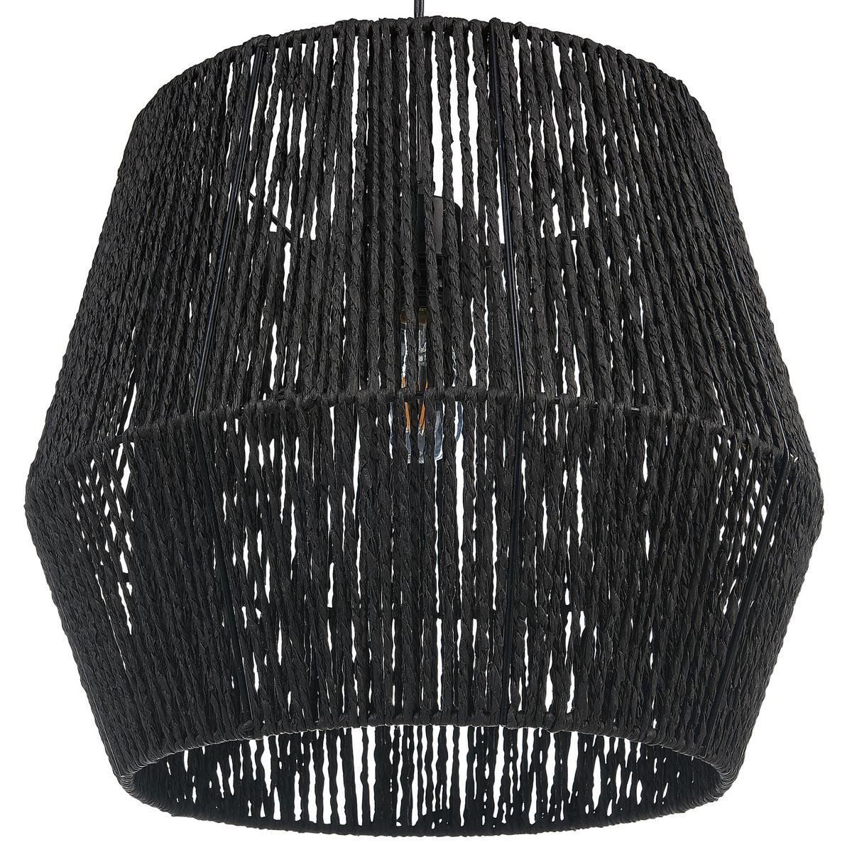 HÄNGELEUCHTE Gweru 30x30x35 cm - Schwarz, Papier (30/30/35cm) - Beliani