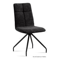 ESSZIMMERSTUHL (6er-Set) Detava 47x92x60 Schwarz/Anthrazit - Anthrazit/Schwarz, Kunststoff (60/92/47cm) - 58aufmkessel