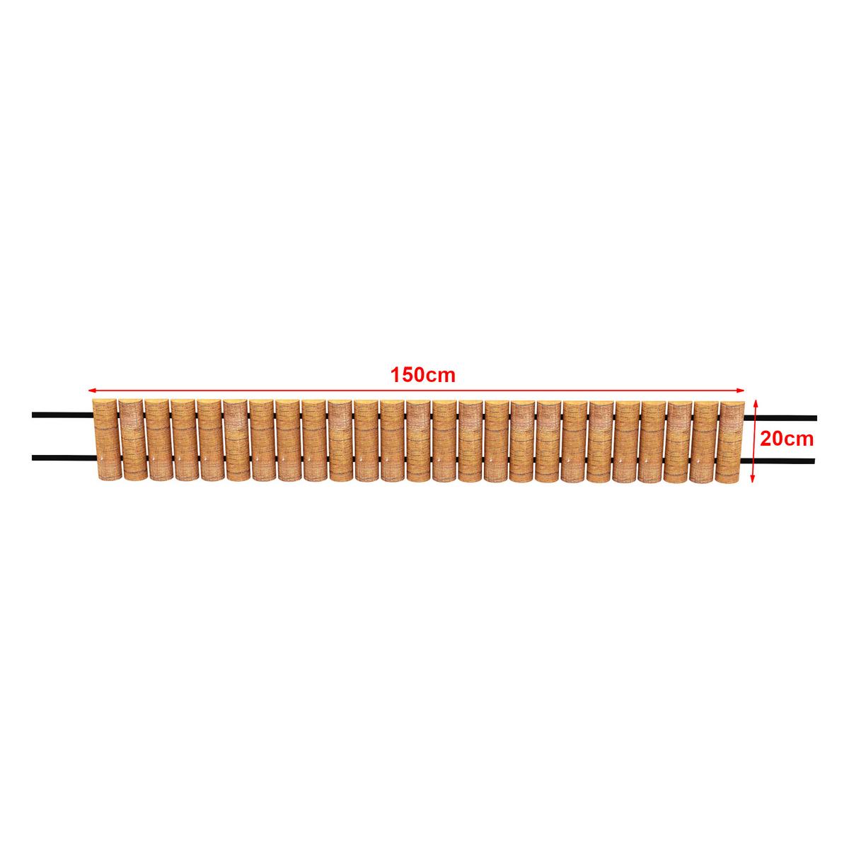PALISADE Rotta - Naturfarben, Holz (150/20/1.8cm) - [en.casa]