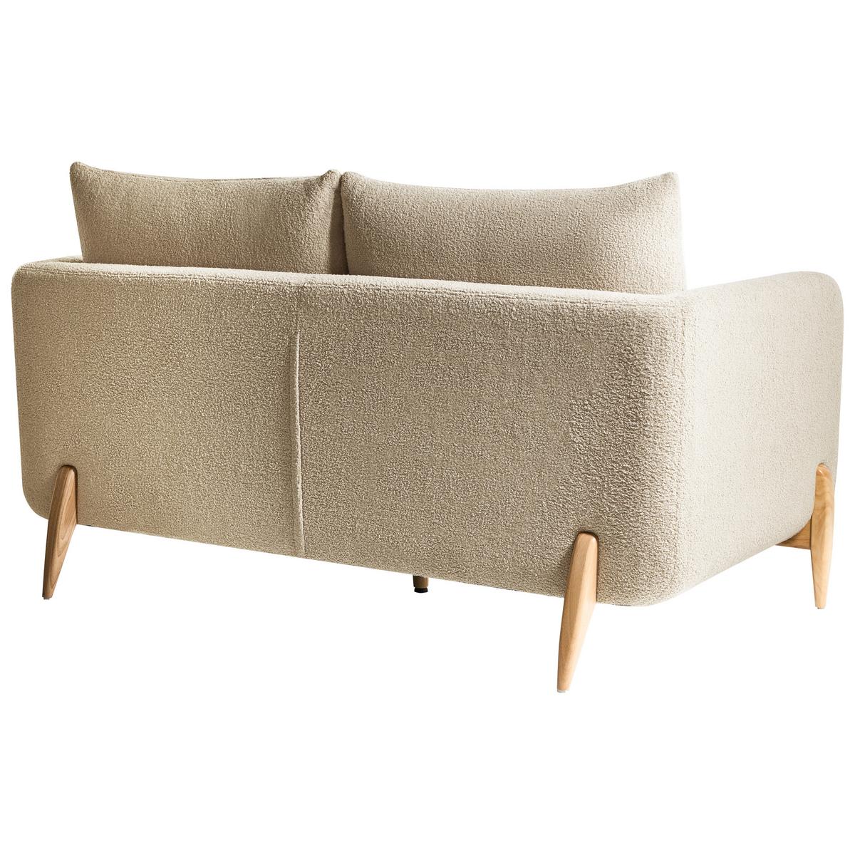 2-SITZER-SOFA Bouclé Beige Gimo - Hellbraun, Textil (149/83/80cm) - Beliani