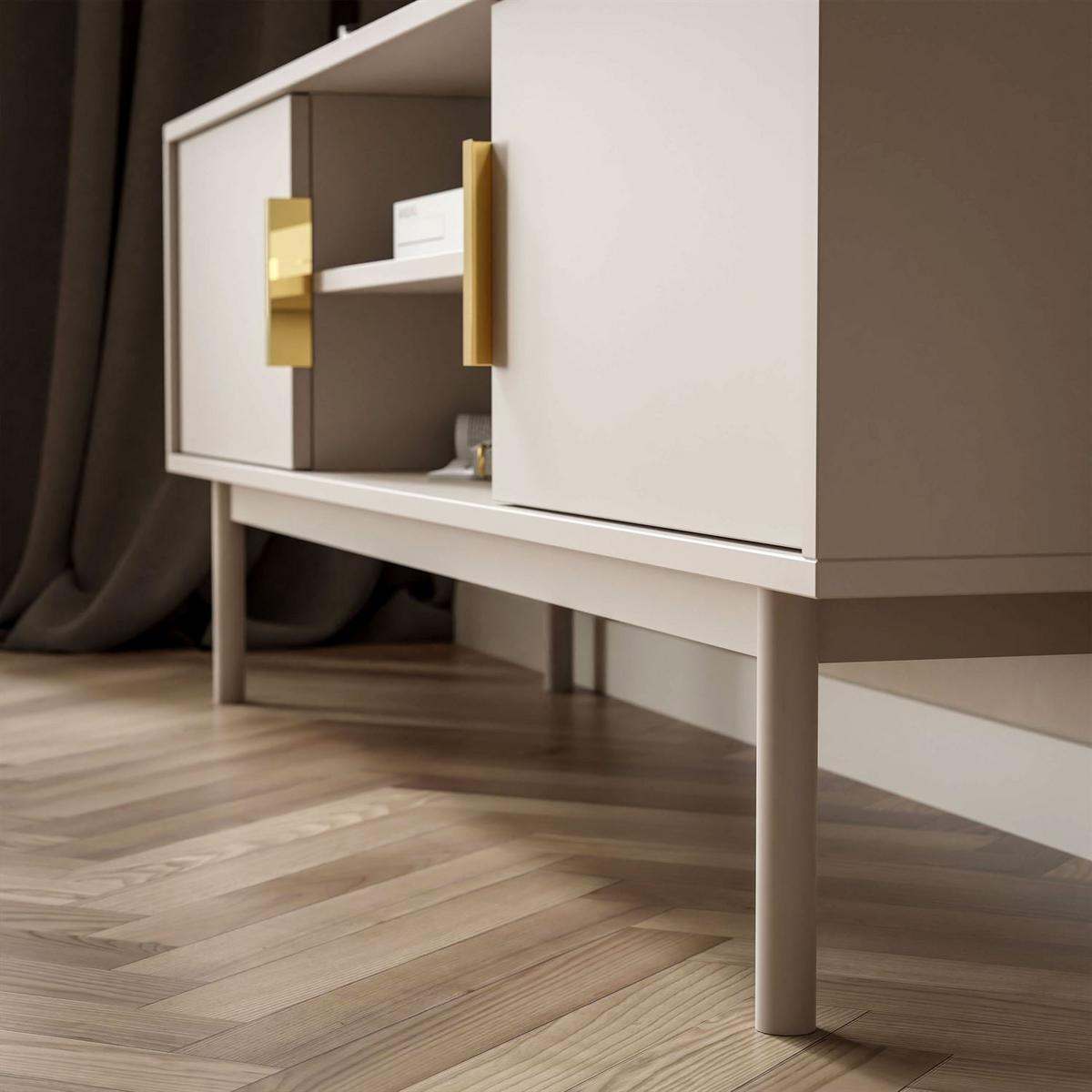 TV-ELEMENT MIRACLE zweitrürig Kaschmir - Kaschmir, Holzwerkstoff (154/53/39cm) - Lookway
