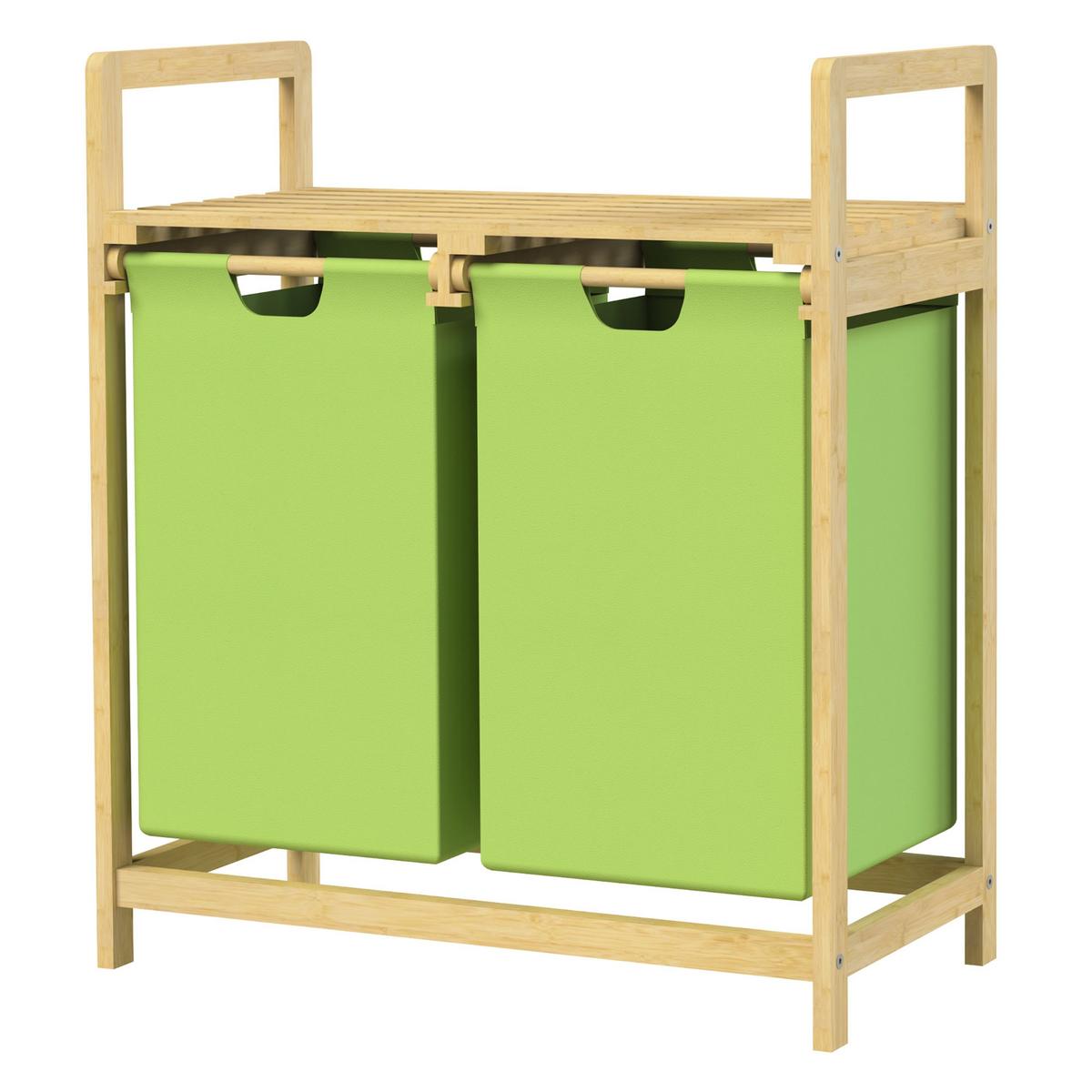WÄSCHEKORB - Olivgrün, Holz (33/73/63cm) - ML-DESIGN