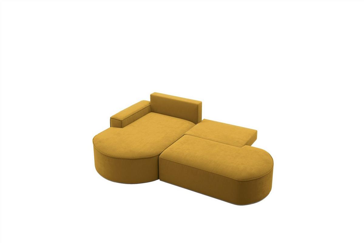ECKSOFA Girona Mit Schlaffunktion - Gelb, Holzwerkstoff/Textil (278/179cm) - Fun Möbel