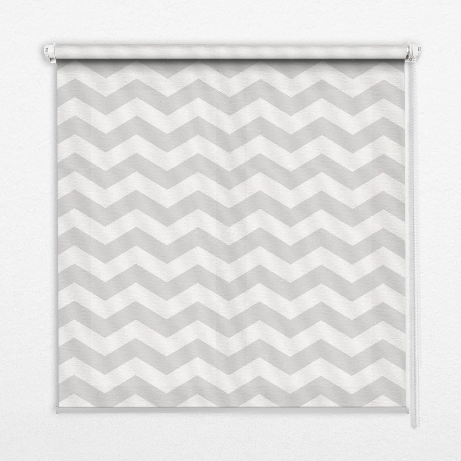 INNENROLLO - Fensterrollo - Rollo - 90x180 cm - Graue Zickzacklinien - Grau, Kunststoff (90/180/0.5cm) - TULUP
