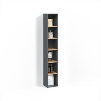 BADSCHRANK Paolina Anthrazit/Goldkraft Eiche 30 x 188.6 cm - Honigeiche/Anthrazit, Holzwerkstoff (30/188.6/27.3cm) - Livinity®