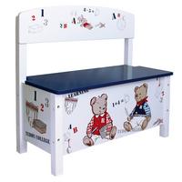 KINDERTRUHENBANK Teddy College - Weiß, Holzwerkstoff (62.5/58.5/29cm) - Roba