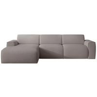 ECKSOFA Bouvi Graubraun links - Graubraun/Schwarz, Kunststoff/Textil (310/165cm) - Selsey