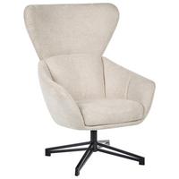 DREHSESSEL Stoff Hellbeige Dalen - Beige, Textil (76/111/87cm) - Beliani