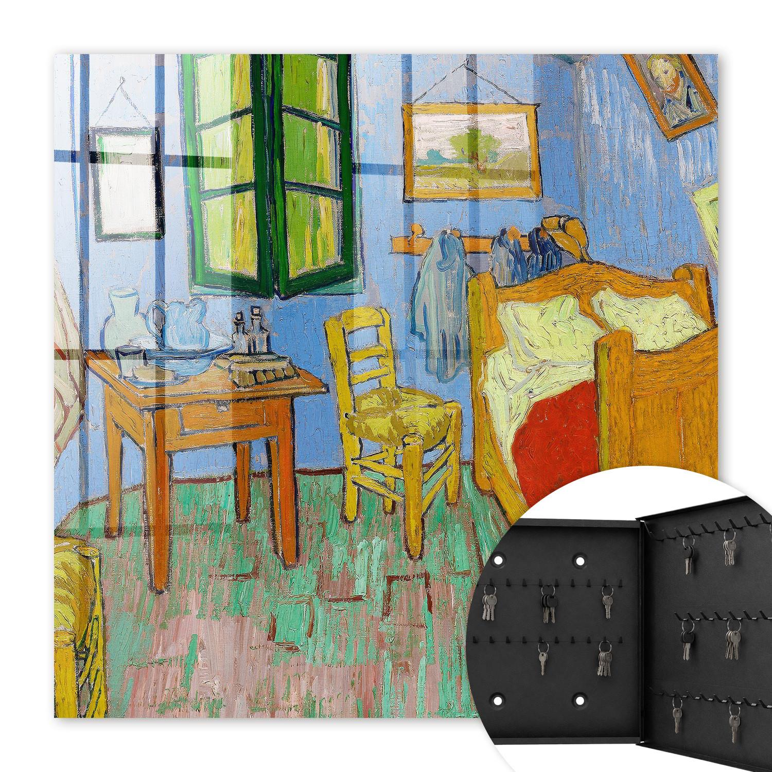 SCHLÜSSELBOX Schwarz 30x30 cm- Türöffnung nach rechts - Gemütliches Zimmer - Blau, Metall (30/30/5cm) - TULUP