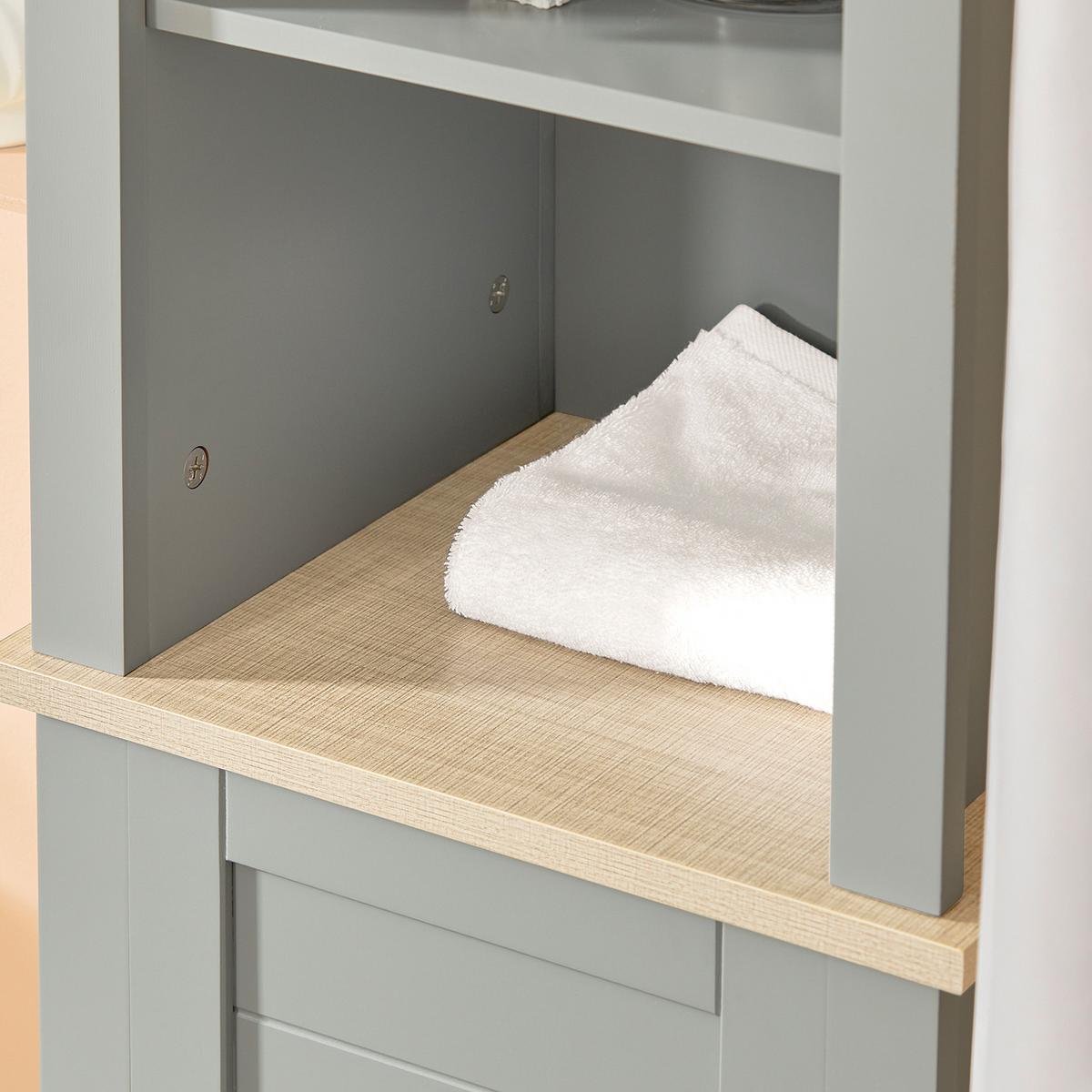 HOCHSCHRANK Hellgrau - Grau, Holzwerkstoff (39/169/30cm) - SoBuy