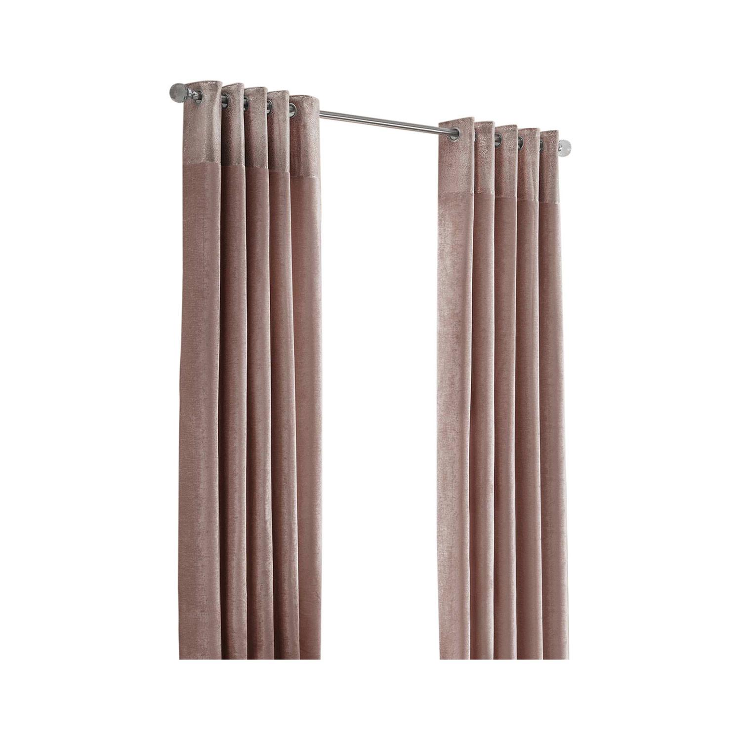 ÖSENVORHANG Nova blickdicht 2er-Set, 117/229 cm - Altrosa, Textil (117/228cm) - Homescapes