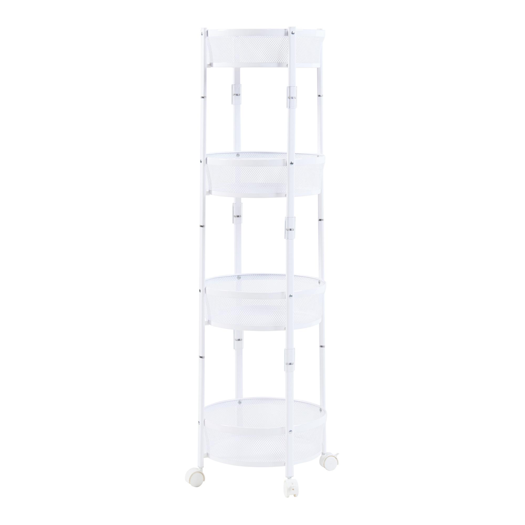 ROLLWAGEN Sørreisa - Weiß, Metall (37.5/123/37.5cm) - [en.casa]