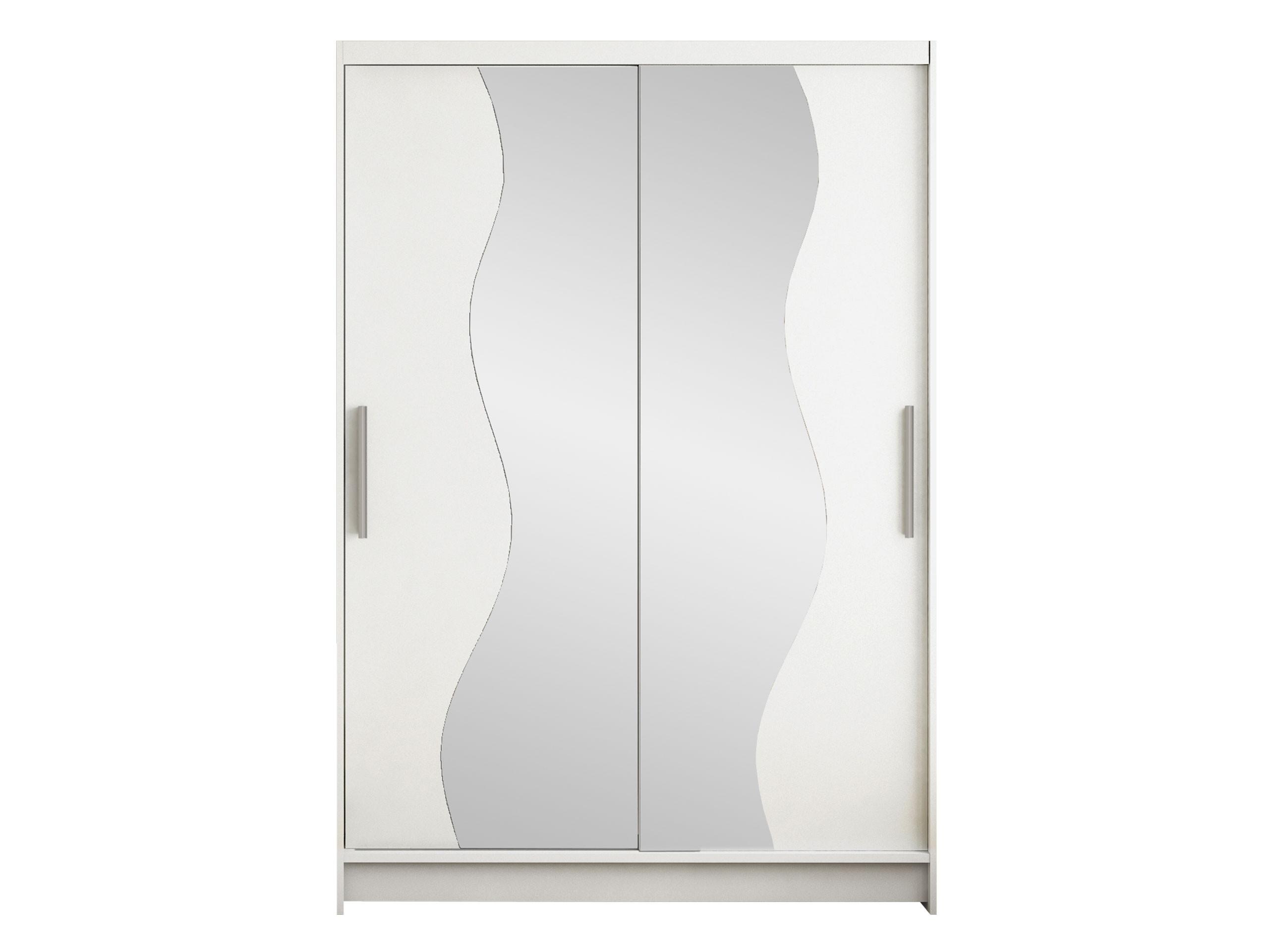 KLEIDERSCHRANK Miami S - Silberfarben/Weiß, Holzwerkstoff/Kunststoff (120/200/58cm) - MIRJAN24