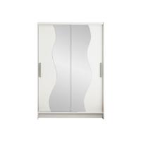KLEIDERSCHRANK Miami S - Silberfarben/Weiß, Holzwerkstoff/Kunststoff (120/200/58cm) - MIRJAN24