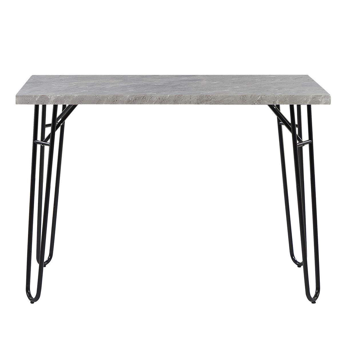 ESSGRUPPE Marmor Optik Grau 4-Sitzer 110/70 cm Kempton - Grau, Holzwerkstoff (110/76/70cm) - Beliani