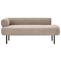 CHAISELONGUE-LINKSSEITIGE Stoff Taupe Mirmande - Taupe/Beige, Textil (153/65/70cm) - Beliani