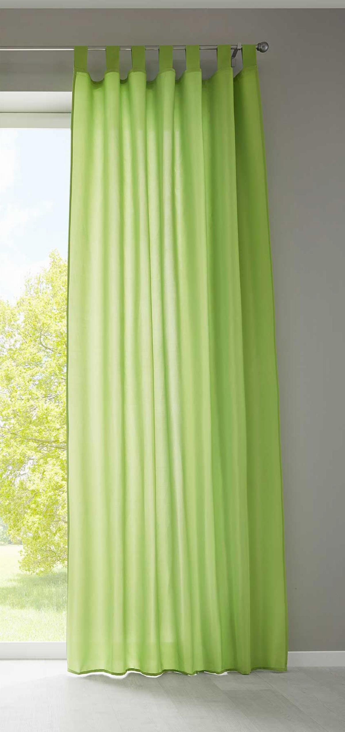VORHANG POTSDAM HxB 225x140 cm Apfelgrün - Hellgrün, Textil (140/225cm) - Gardinenbox