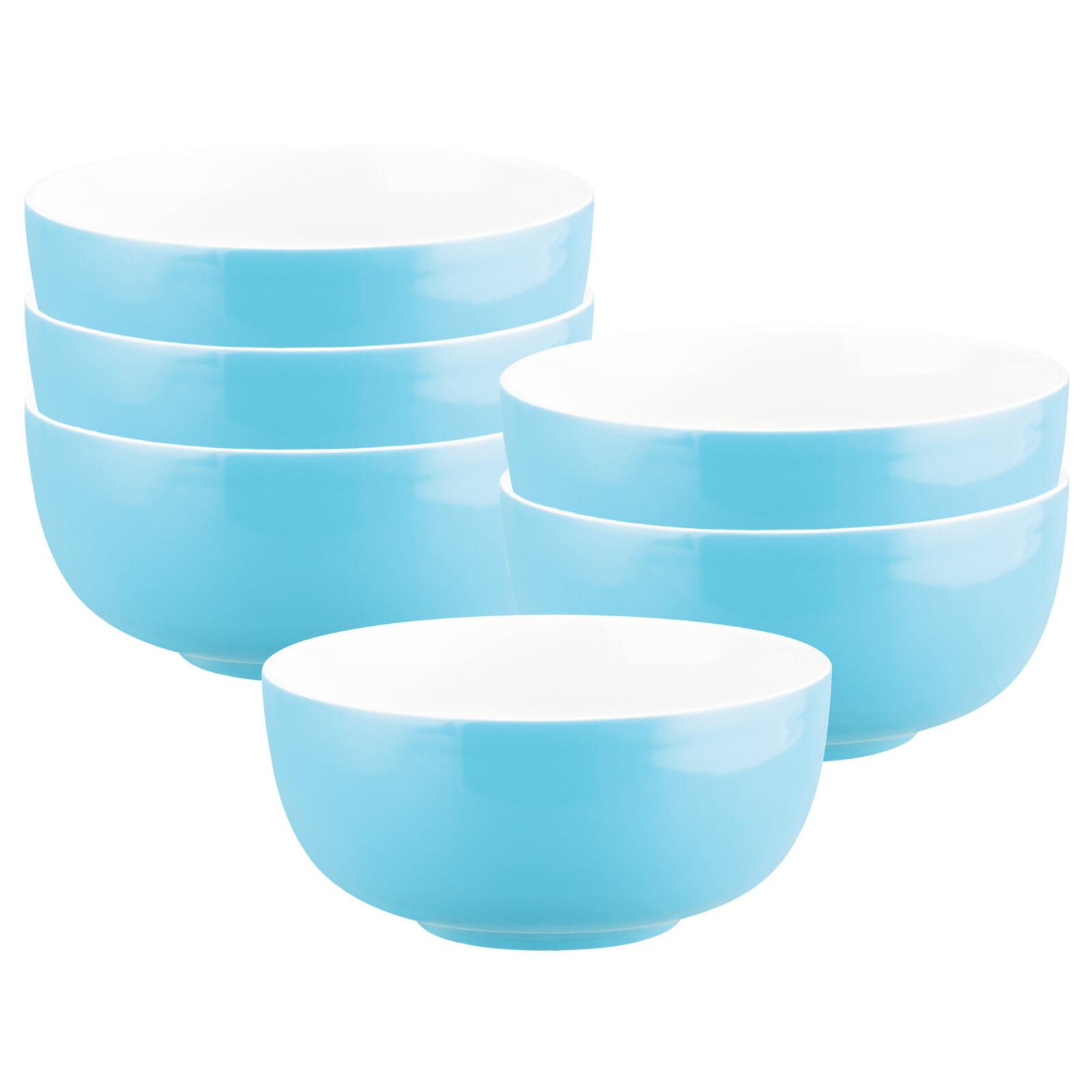 MÜSLISCHALEN Liberty Pure Colors Lagoon Blue ø 15 cm 6er Set - Blau, Keramik (15cm) - Seltmann Weiden