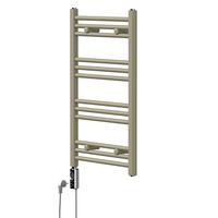 HANDTUCHHEIZKÖRPER elektrisch 500 x 800 mm Beige Badheizkörper gerade mit Seitenanschluss mit Heizstab 300W - Beige, Metall (50/80/3cm) - LuxeBath