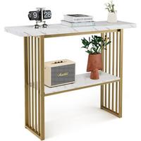 KONSOLENTISCH 93cm Weiß - Weiß, Holz (30/120/93cm) - COSTWAY