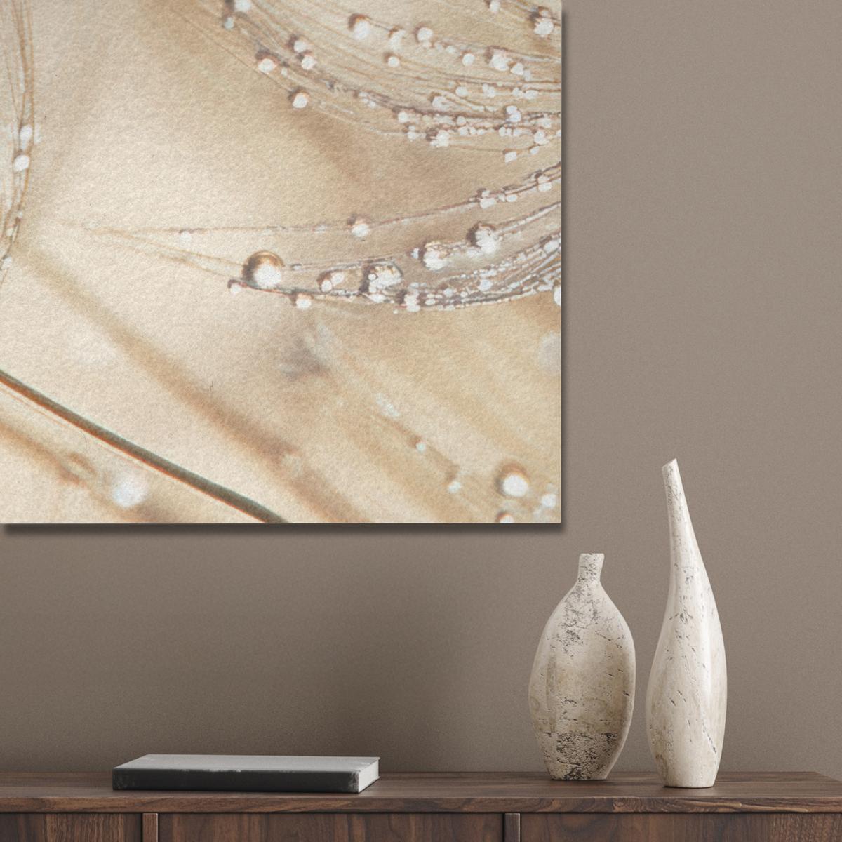 AKUSTIKBILD Löwenzahn - Abstrakt - Natur - Beige Wanddeko 70x100 cm - Braun, Kunststoff (70/100/0.9cm) - MuchoWow