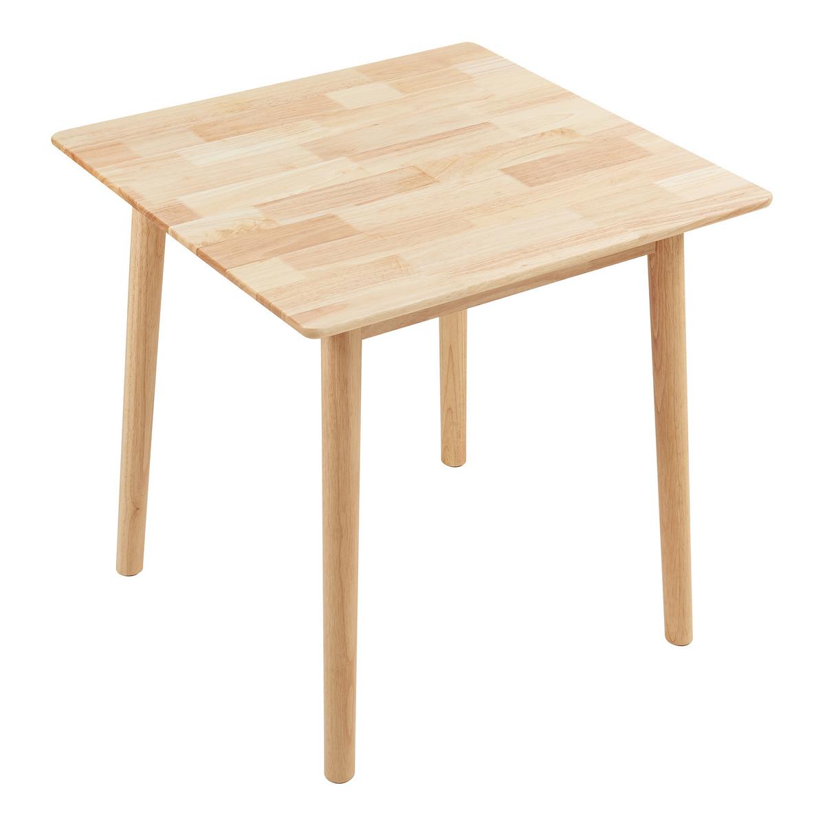 ESSTISCH Klijori - Naturfarben, Holz (75/75/73.5cm) - [en.casa]