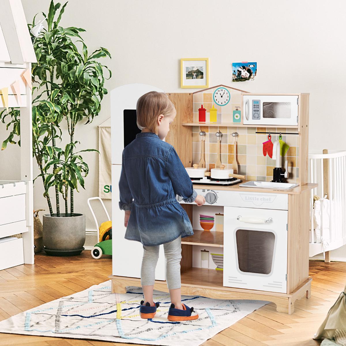 SPIELSET Natur - Naturfarben, Holzwerkstoff (81/88.5/29cm) - COSTWAY