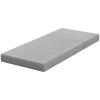 KLAPPMATRATZE Strickstoff 100 Prozent Polyester Gel-Memory-Schaum Hellgrau - Hellgrau, Textil (90/200cm) - HOMCOM