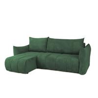 ECKSOFA Ontario Xs Mit Schlaffunktion - Grün, Holzwerkstoff/Textil (154/226cm) - Fun Möbel
