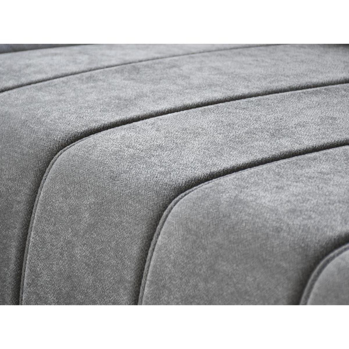 ECKSCHLAFSOFA Mori graphit - Graphitfarben/Schwarz, Kunststoff/Textil (250/155cm) - Beautysofa