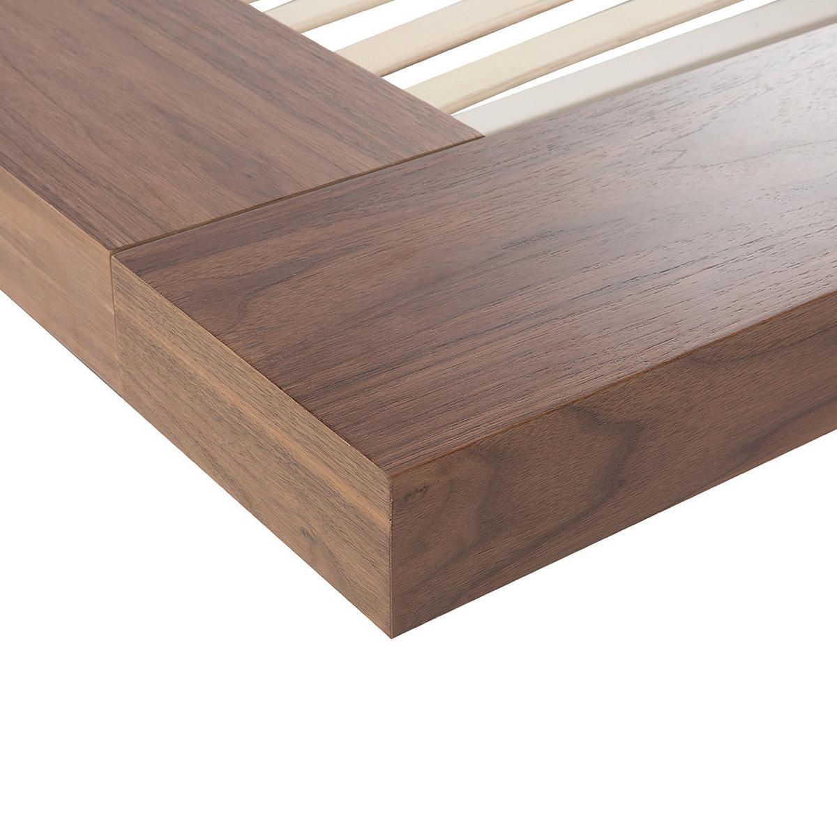 BETT mit Lattenrost 180/200 cm Heller Holzfarbton Zen - Hellbraun, Holzwerkstoff (180/200cm) - Beliani