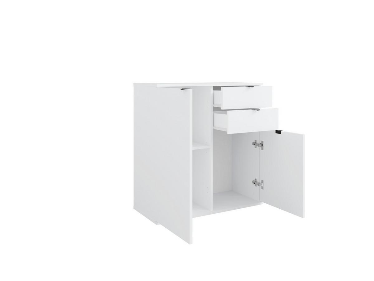 KOMMODE Weiß 80/82,5/35 - Weiß, Holzwerkstoff (80/83/35cm) - RAUMHIRSCH FURNITURE