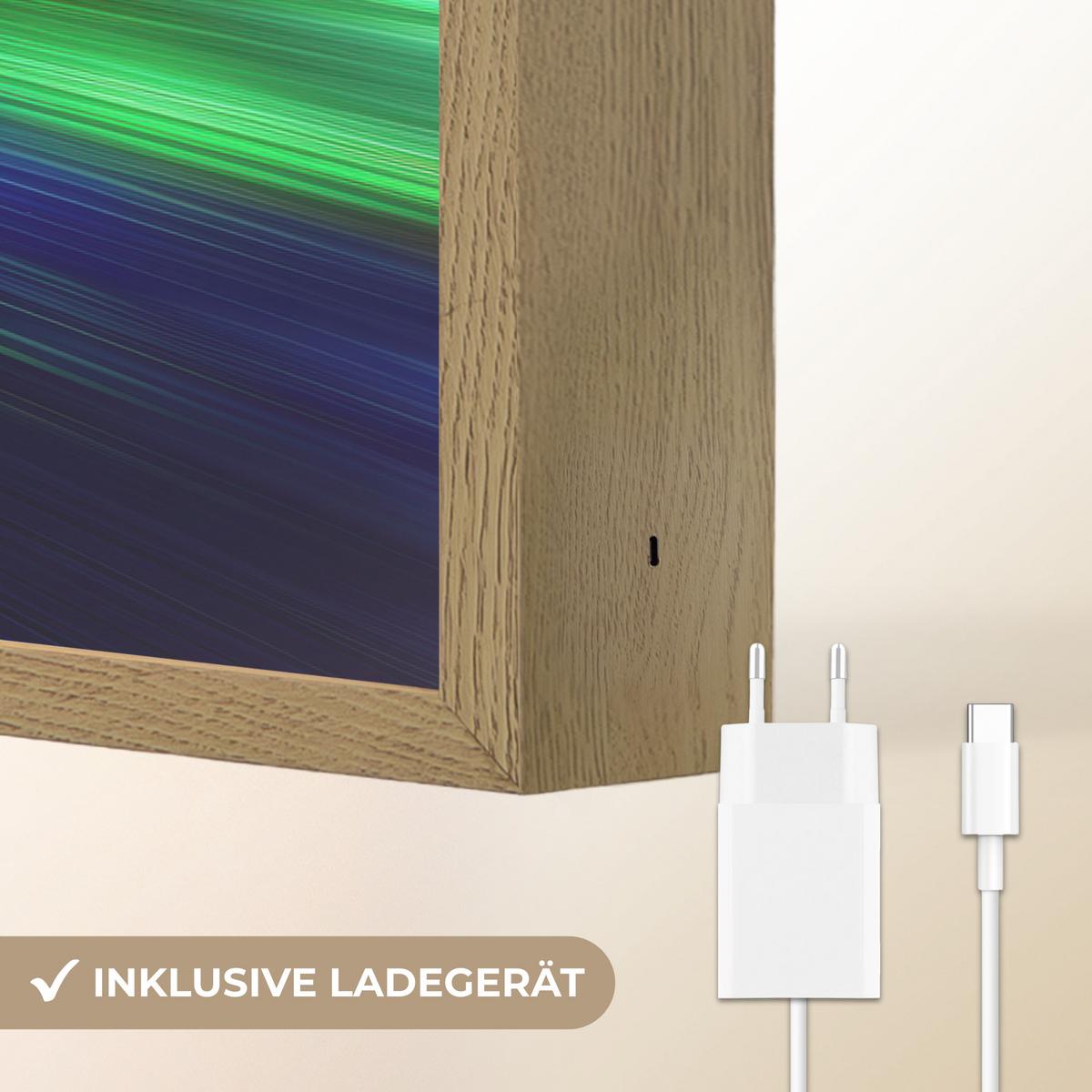 NACHTTISCHLAMPE MIT AKKU Geschwindigkeit - Leicht - Sportwagen - Grün 60x40 cm - Grün, Holzwerkstoff (8/60/40cm) - OnlyWow