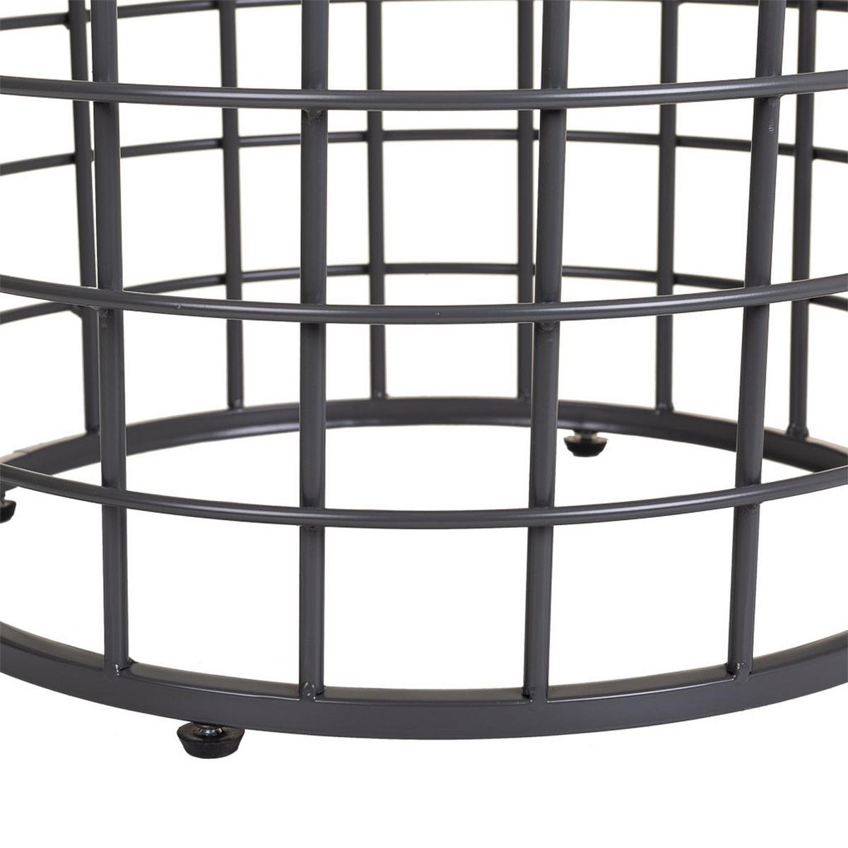 TISCH aus Metall und Holz, schwarz, 44x45cm - Multicolor, Metall (44/44/45cm) - Wanderlust
