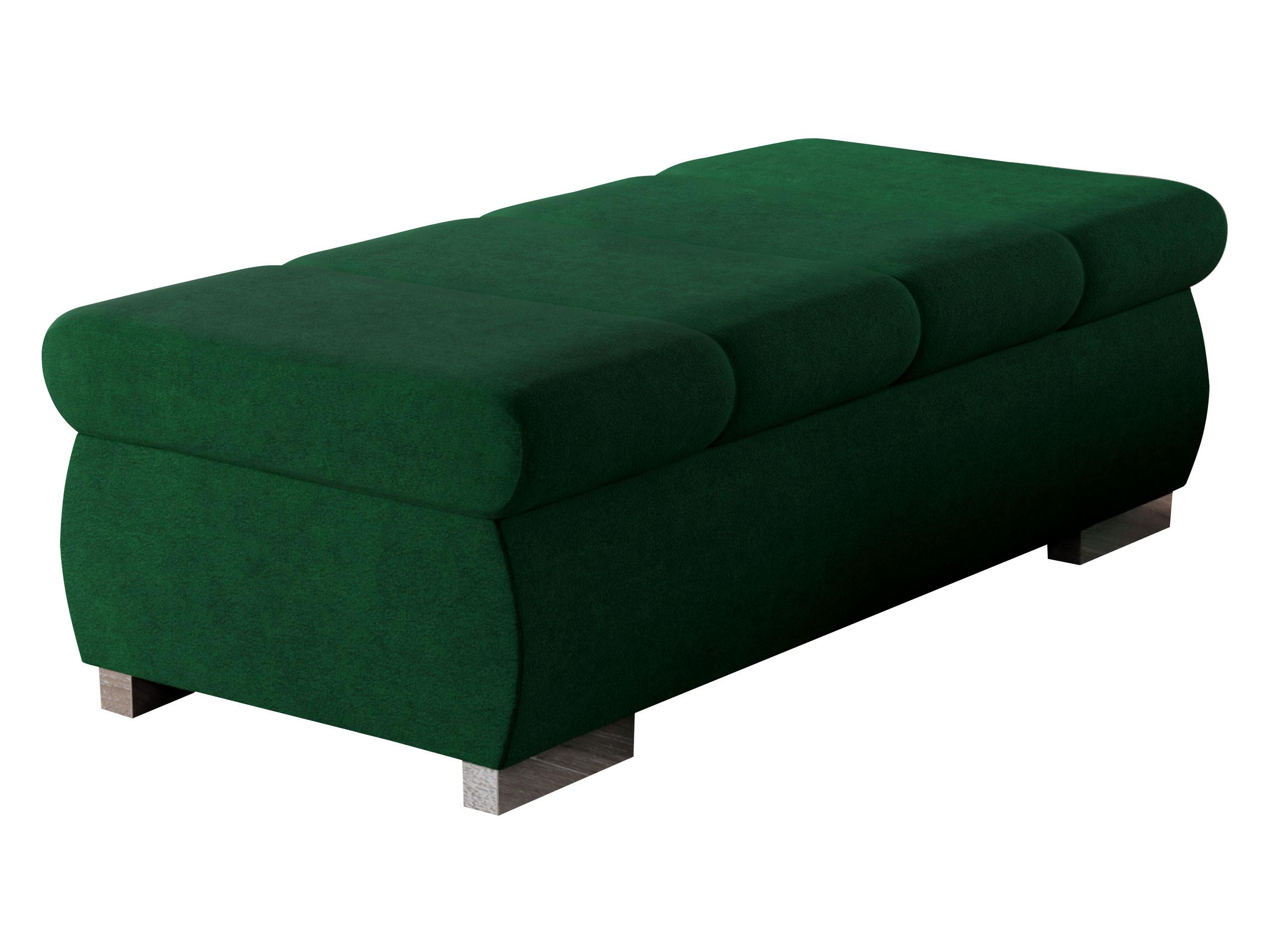 POLSTERHOCKER Bangkok Groß - Smaragdgrün/Silberfarben, Holz/Kunststoff (120/39/60cm) - MIRJAN24