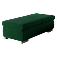 POLSTERHOCKER Bangkok Groß - Smaragdgrün/Silberfarben, Holz/Kunststoff (120/39/60cm) - MIRJAN24