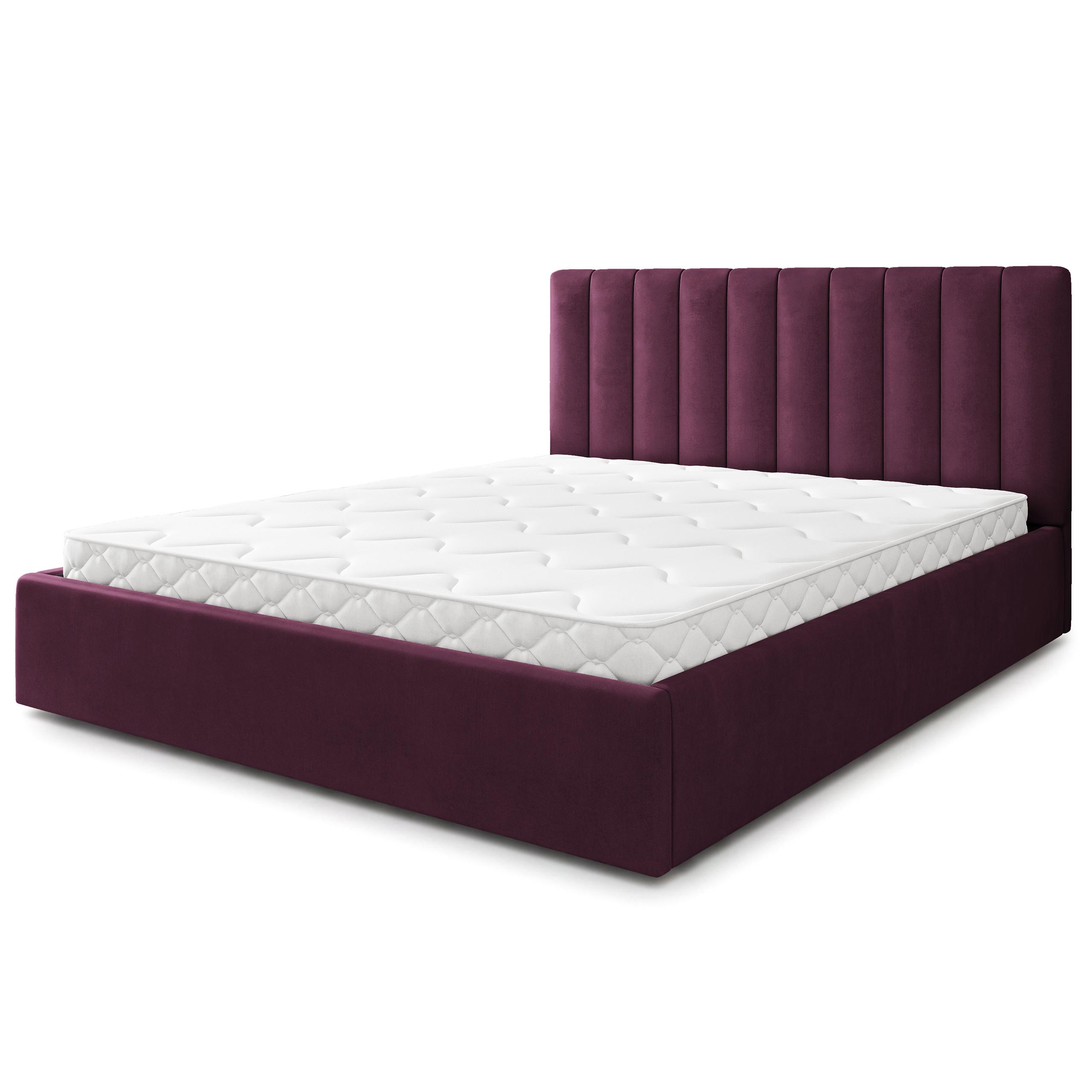 POLSTERBETT DEMERA MGV 140x200 cm mit Bettkästen - Violett - Violett, Holz (140/200cm) - MASSENO
