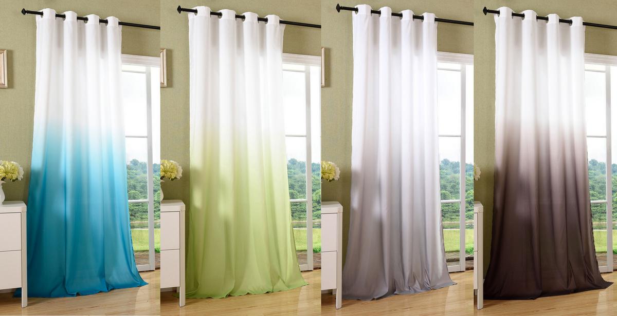 VORHANG FARBVERLAUF HxB 245x140 cm Türkis - Türkis, Textil (140/245cm) - Gardinenbox