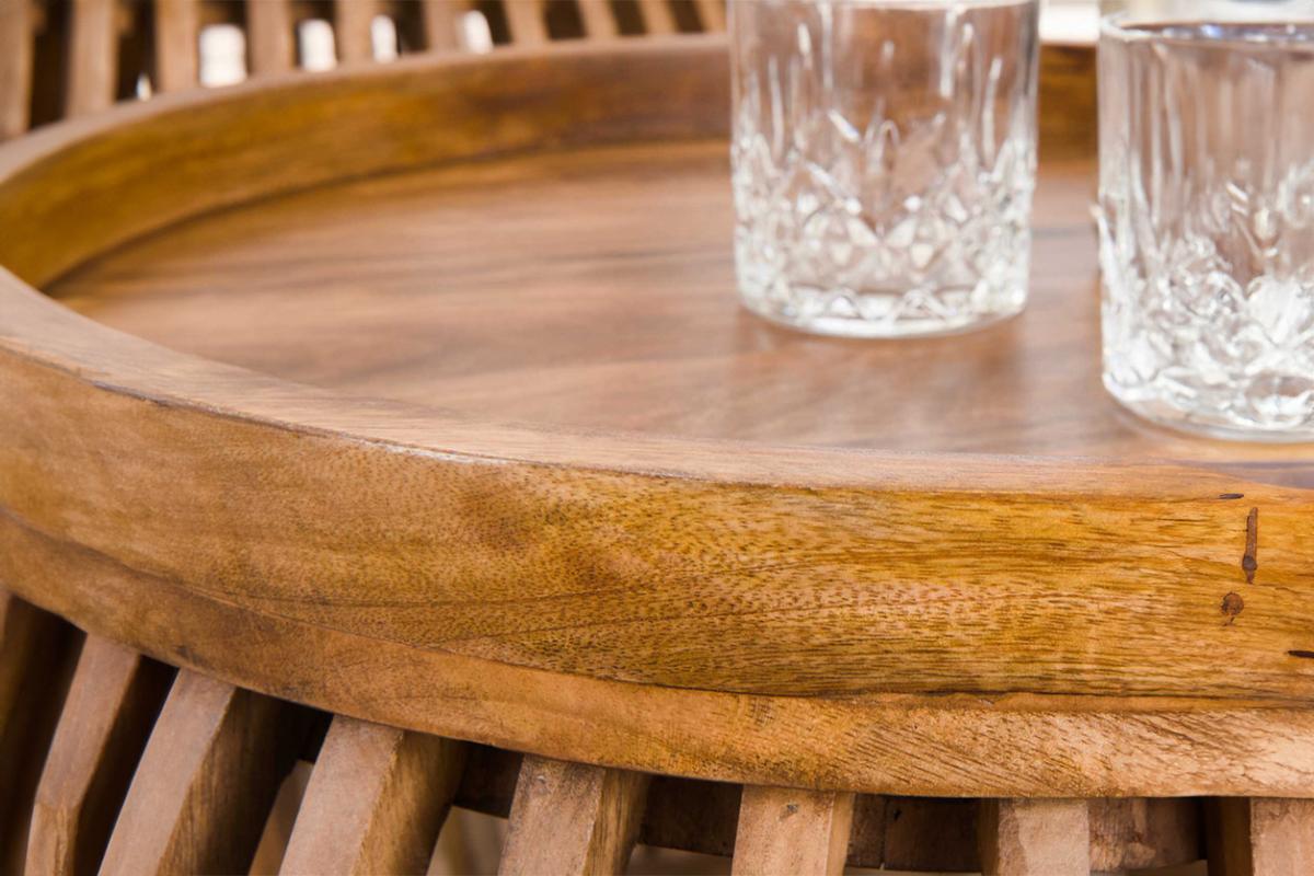 COUCHTISCH LANI 2ER SET Braun Mango - Braun, Mangoholz/Holz (78/78/40cm) - KAWOLA