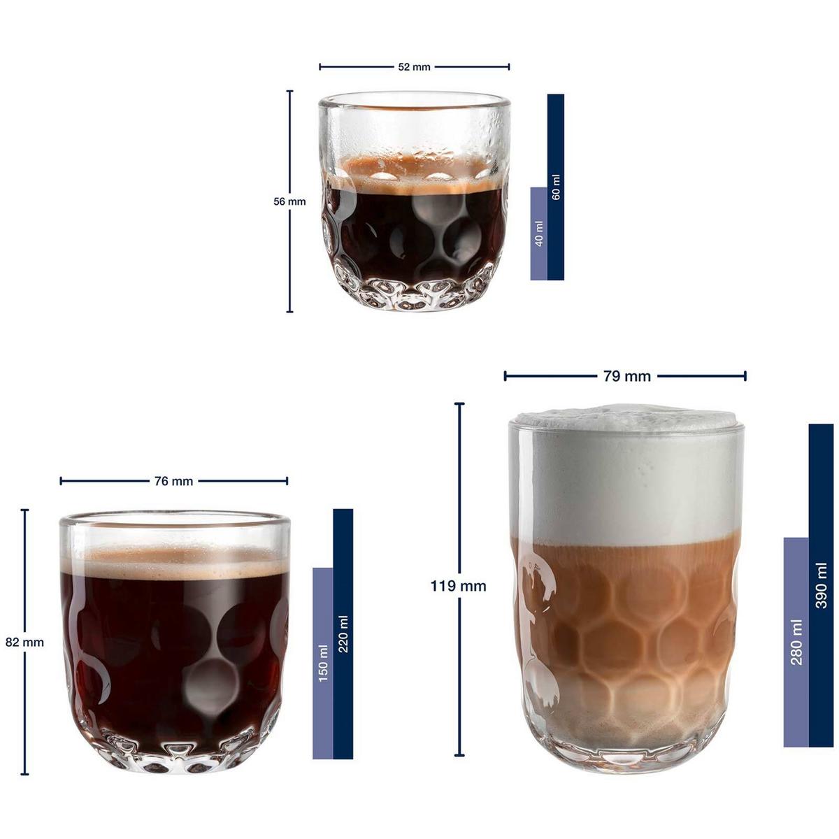 BARISTA-SET (1) Gocce transparent 6-tlg. - Transparent, Glas (2/2/2cm) - Leonardo Living
