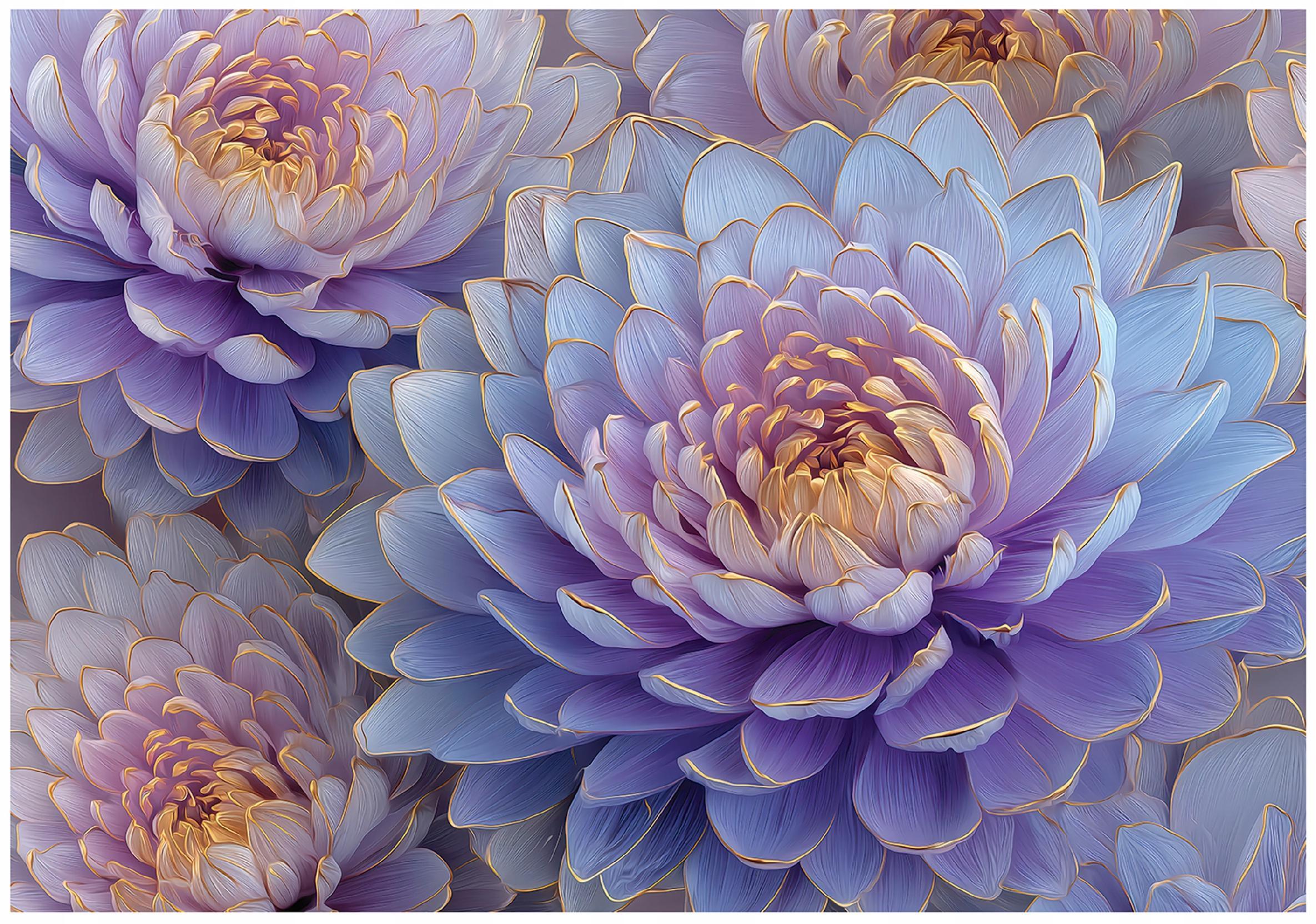 FOTOTAPETE Blumen Pfingstrosen Lila 250x175 cm - Multicolor, Papier (250/175cm) - Wallarena