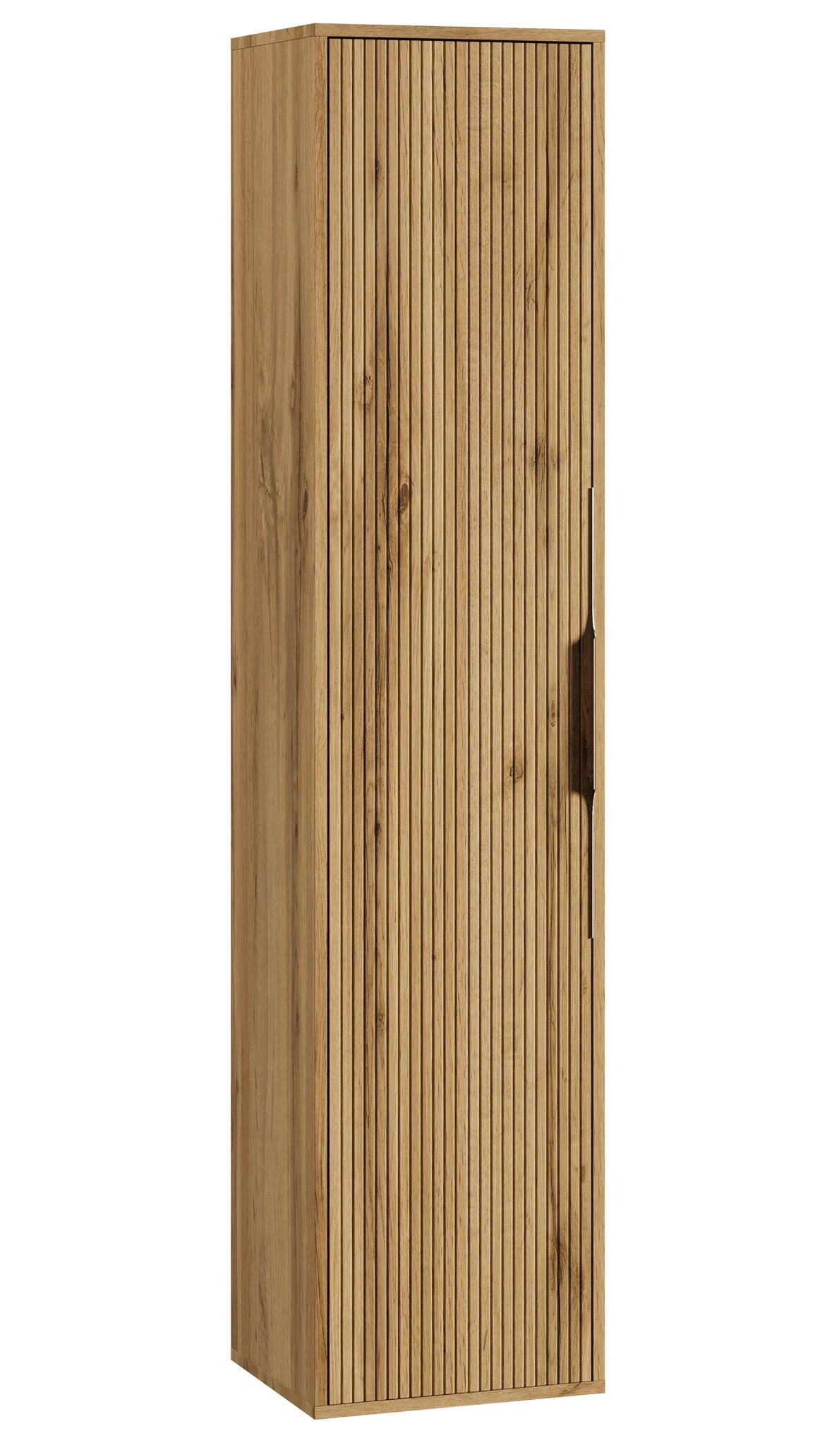 BADEZIMMERSCHRANK Rimini mit 1 Tür Eiche - 38 x 33 x 170 cm - Eichefarben, Holz (38/170/33cm) - Badplaats