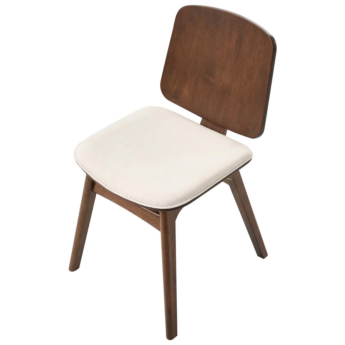 ESSZIMMERSTUHL 2er-Set Holz Braun/Hellbeige Charleston - Beige, Textil (45/78/51cm) - Beliani