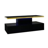 COUCHTISCH in Hochglanz mit LED-Beleuchtung - Weiß, Holzwerkstoff (50/100/39cm) - Urban Meuble