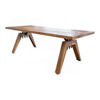 ESSTISCH MIT GERADER KANTE WOODY Braun Akazie - Schwarz/Braun, Akazienholz/Holz (100/200/78cm) - KAWOLA