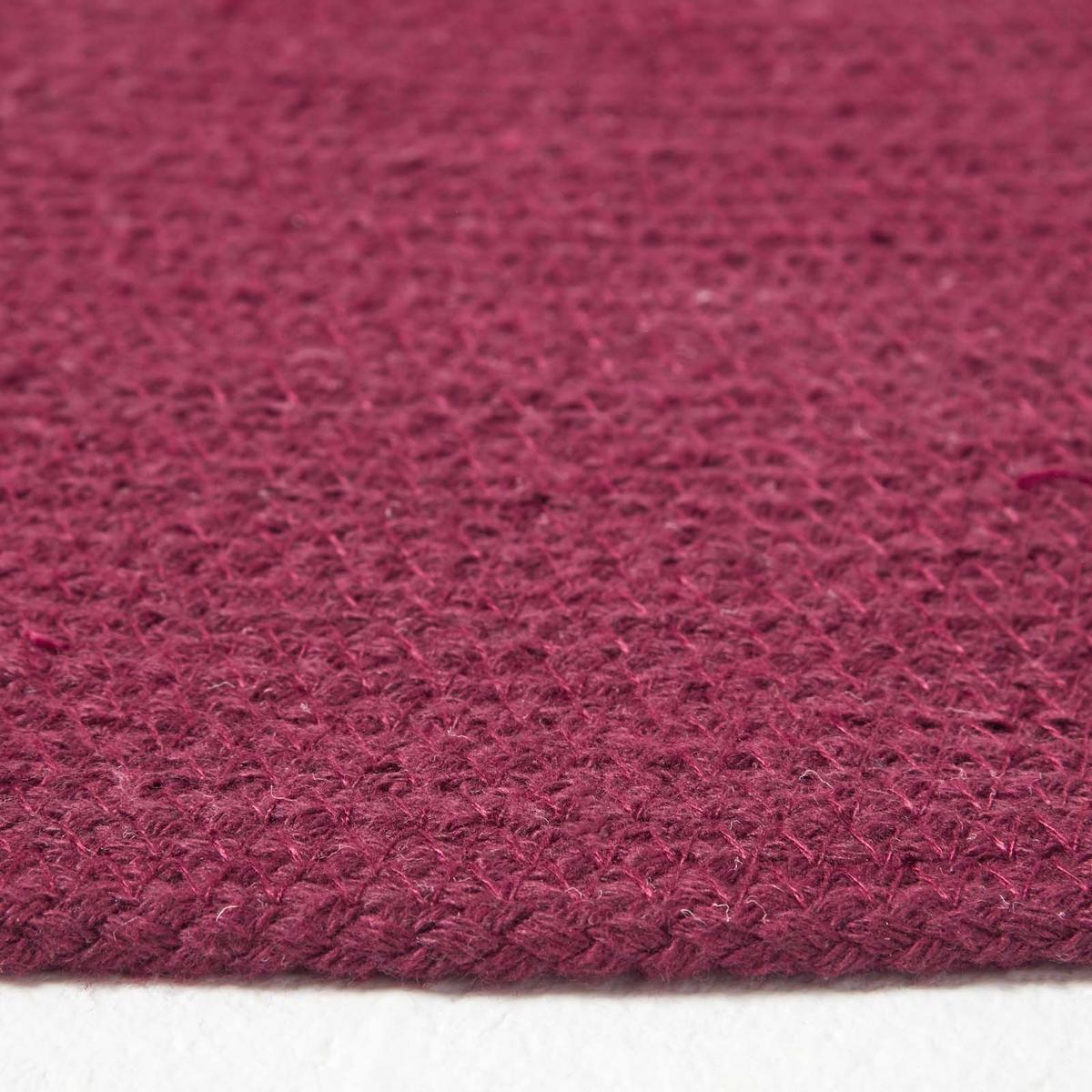 TEPPICHLÄUFER geflochten oval 66/200 cm - Weinrot, Textil (66/200cm) - Homescapes