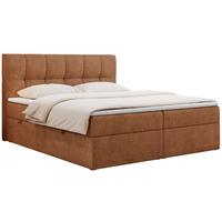 BOXBETT RICO 200/200 Orange Struktur - H3 - Orange, Holz/Textil (200/200cm) - MKS